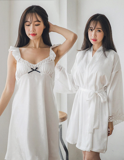 휘앙세 펄 쟈카드 앙상블 여성잠옷 2colors