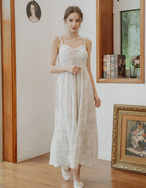 에클레어 민소매 원피스 여성잠옷 (캡내장) 3colors